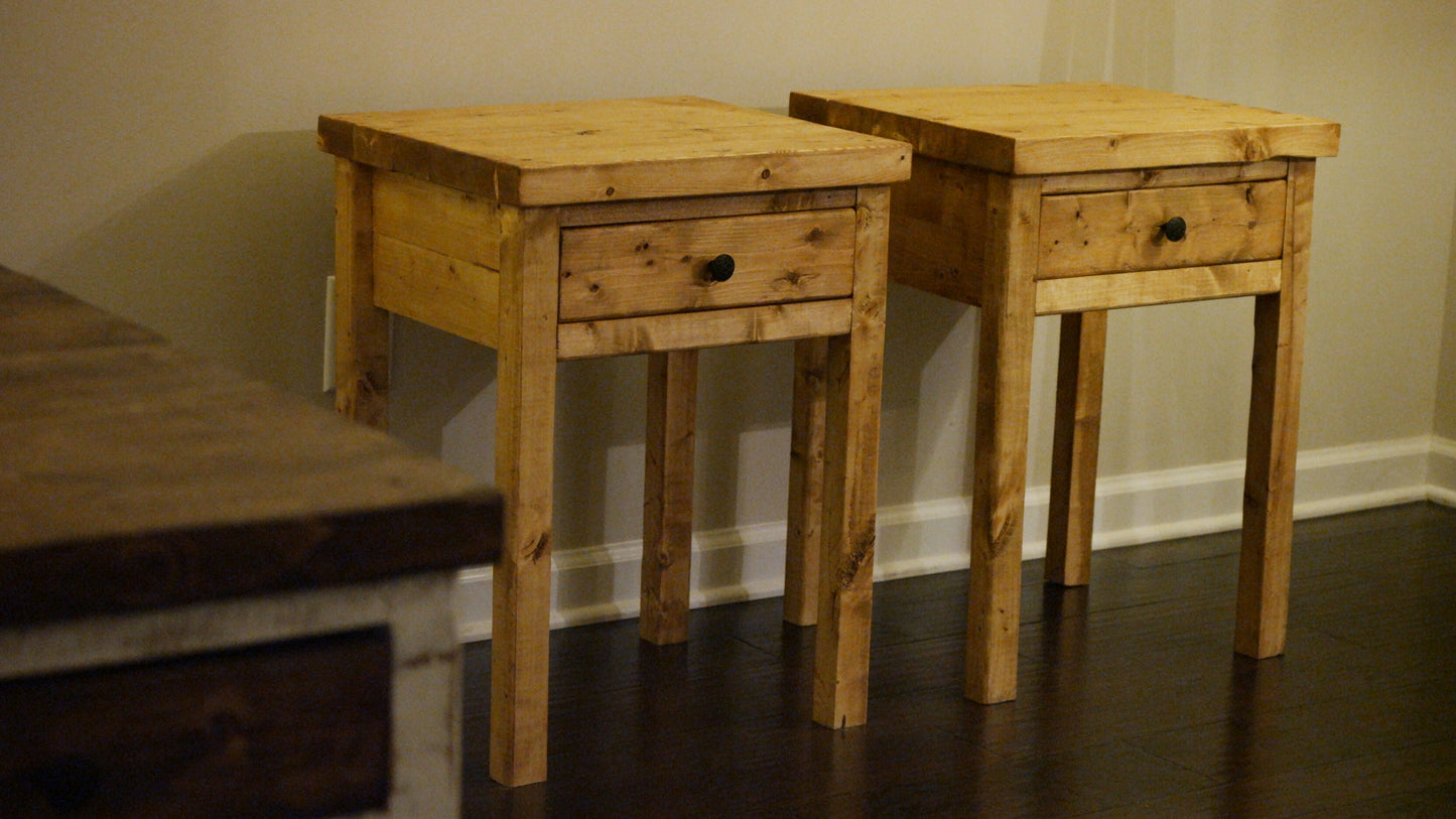 Rustic Nightstands / Farmhouse-Style Side Tables / End Tables / Bed Side Tables