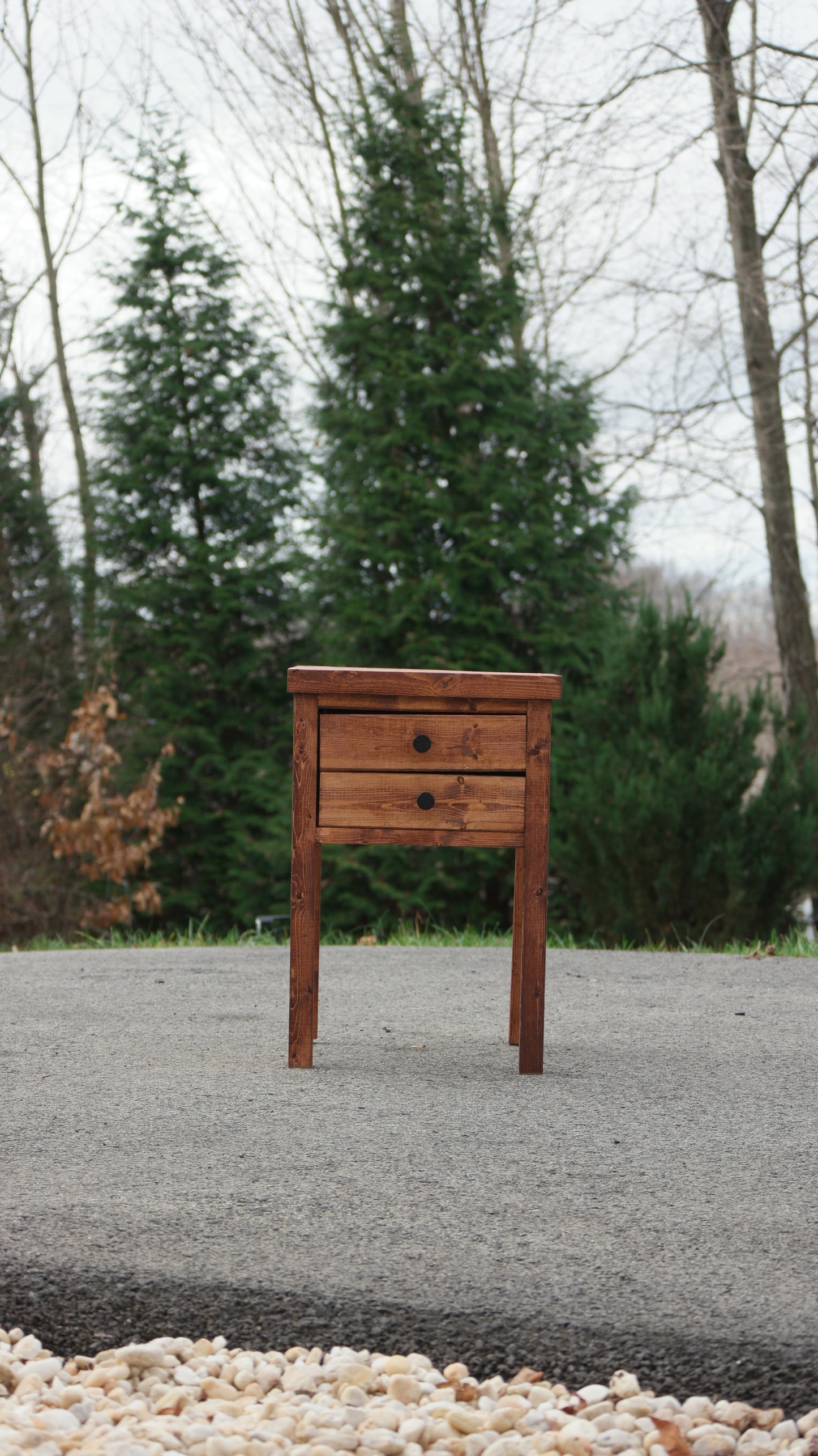 Farmhouse Style Nightstands With 2 Drawers