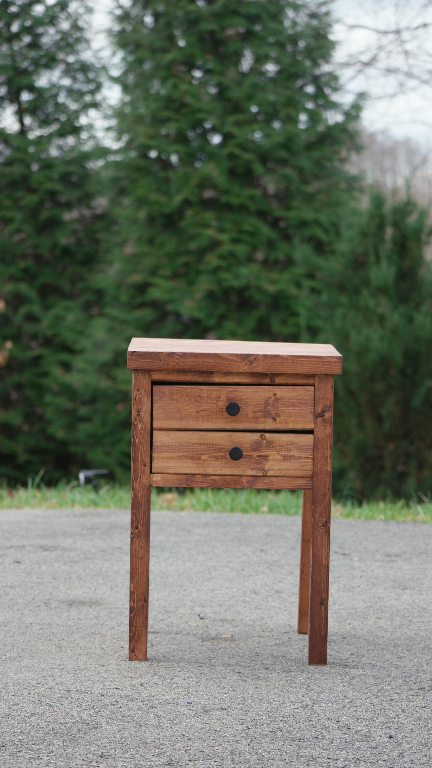 Farmhouse Style Nightstands With 2 Drawers