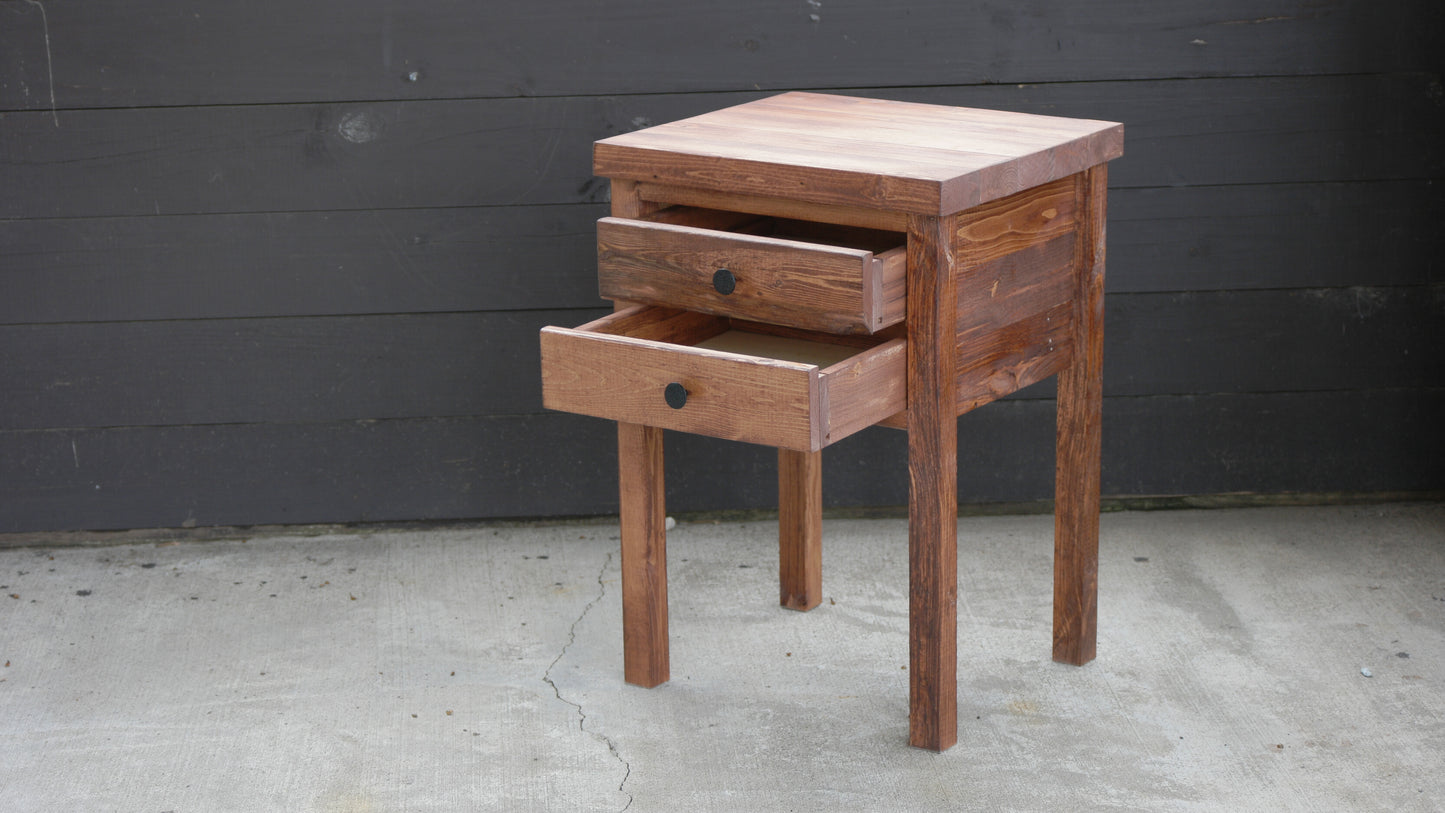 Farmhouse Style Nightstands With 2 Drawers