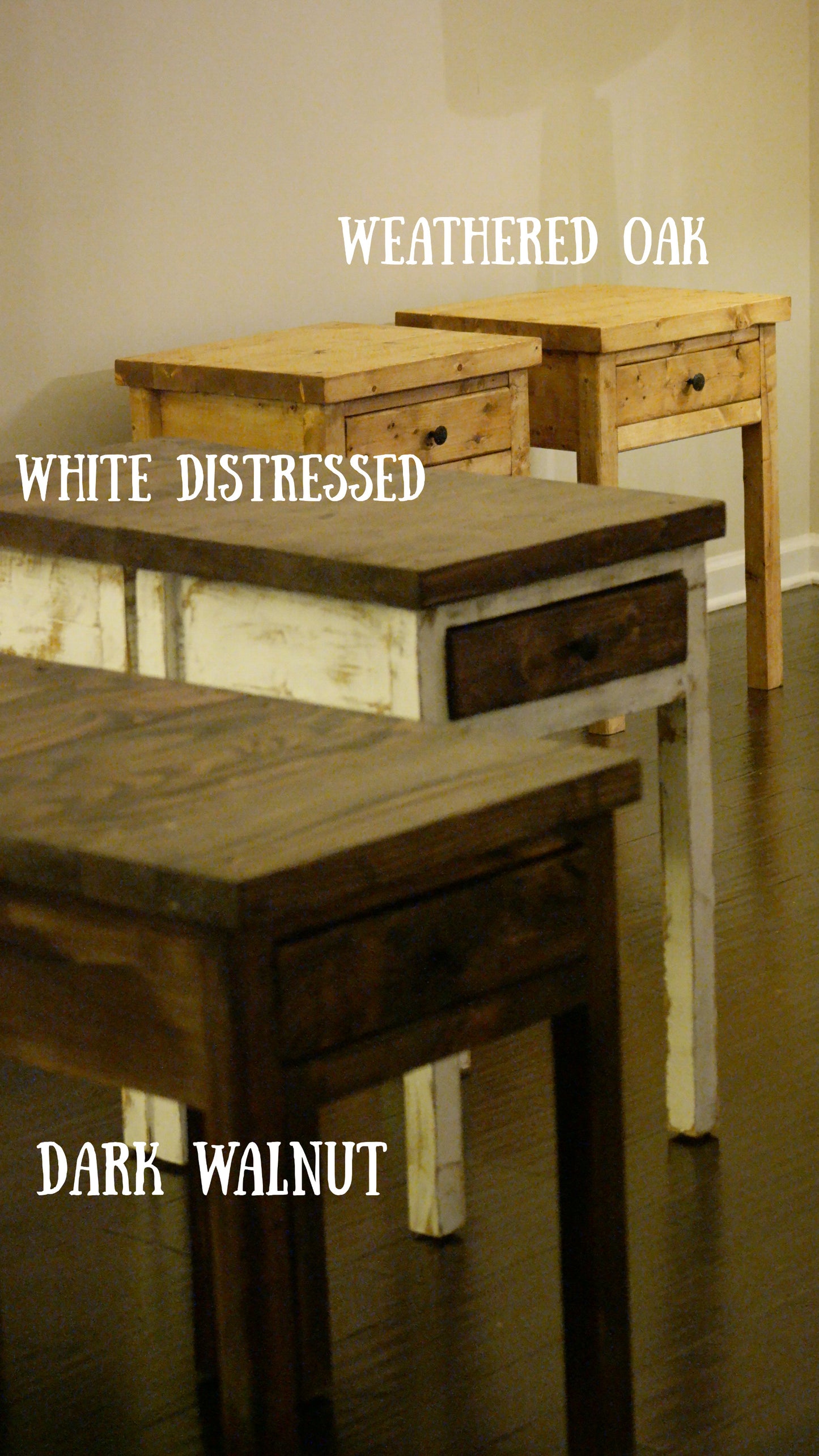 Rustic Nightstands / Farmhouse-Style Side Tables / End Tables / Bed Side Tables